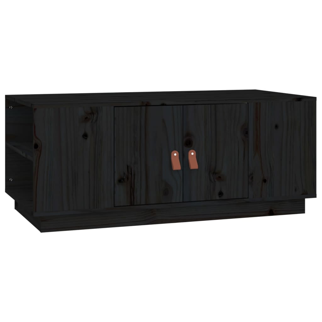 Thumbnail - vidaXL Couchtisch Schwarz 100x50x41 cm Massivholz Kiefer