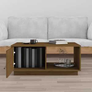Konferenční stolek medově hnědý 80x50x35,5 cm masivní borovice - obrázek 3