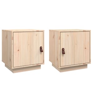 Noční stolky 2 ks 40 x 34 x 45 cm masivní borové dřevo - obrázek 2