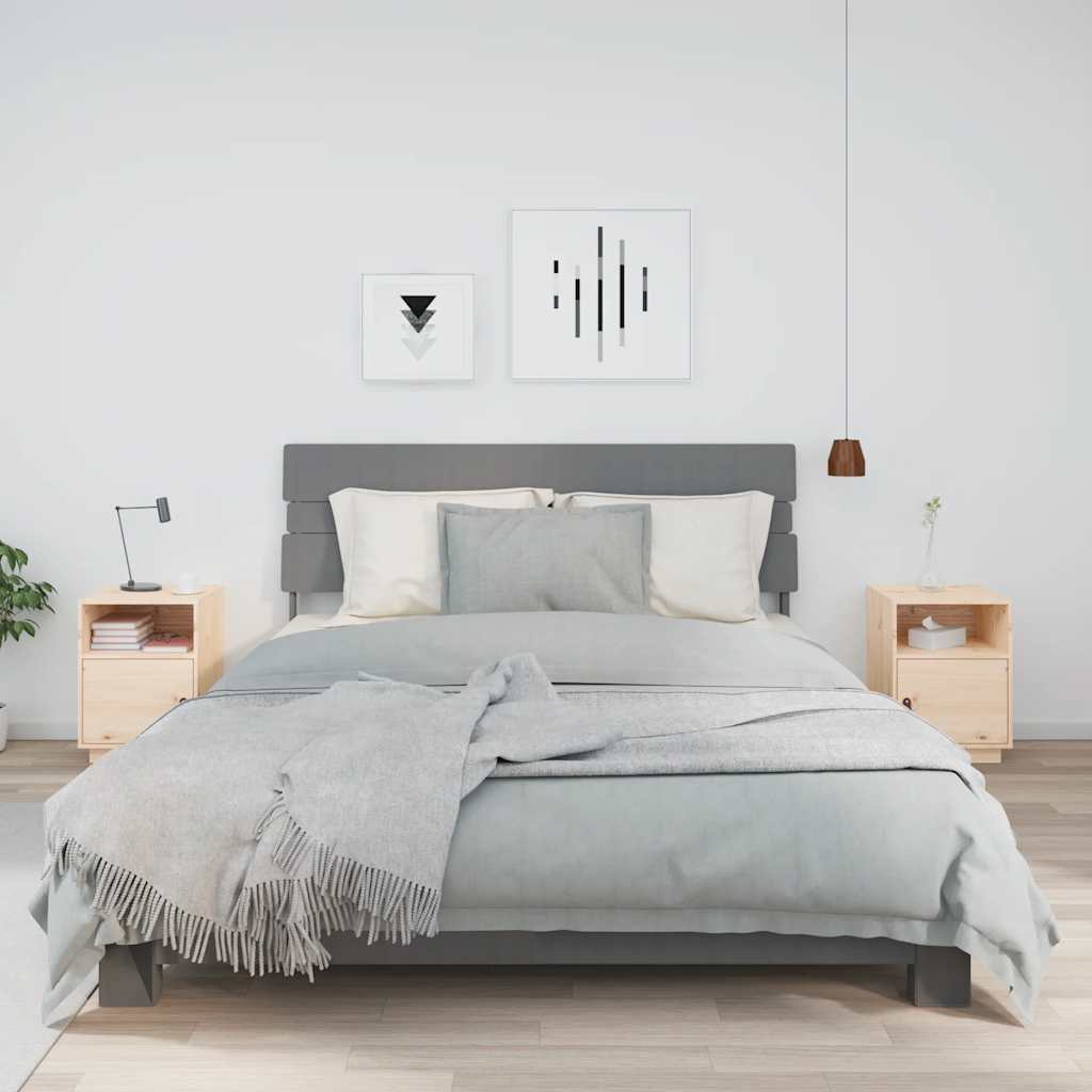vidaXL Szafki nocne, 2 szt., 40x34x55 cm, lite drewno sosnowe