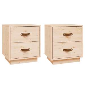 Noční stolky 2 ks 40 x 34 x 45 cm masivní borové dřevo - obrázek 2