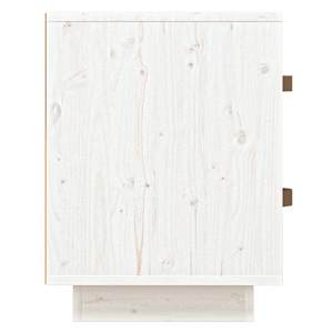 Noční stolky 2 ks bílé 40 x 34 x 45 cm masivní borové dřevo - obrázek 9
