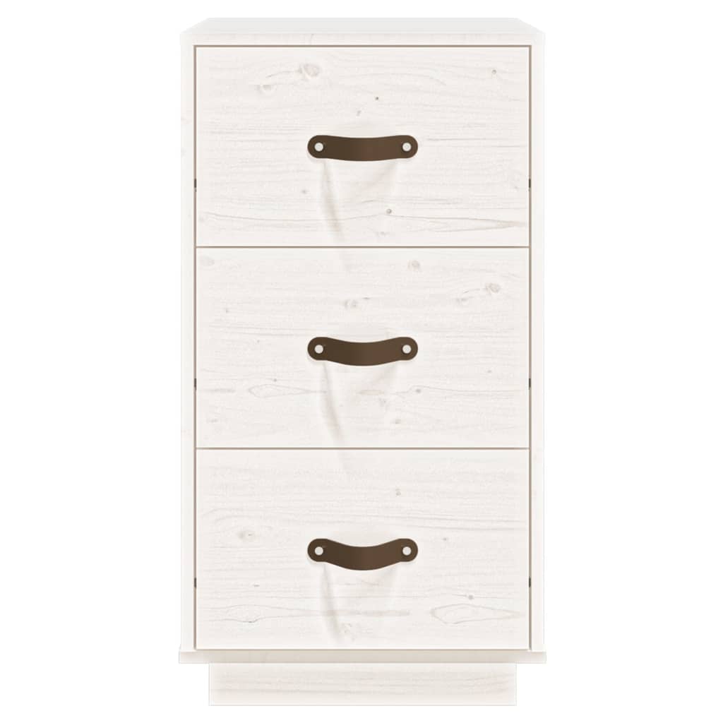 Nachttisch Weiß 40x40x75 cm Massivholz Kiefer | Stepinfit.de