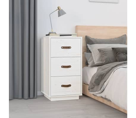 &nbsp;vidaXL N&aacute;ttbor&eth; 2 stk. Hv&iacute;t 40x40x75 cm Gegnheil Fura