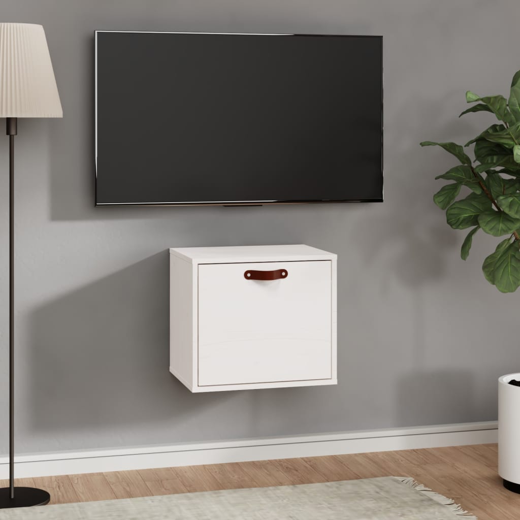 Armoire murale Blanc 40x30x35 cm Bois de pin massif