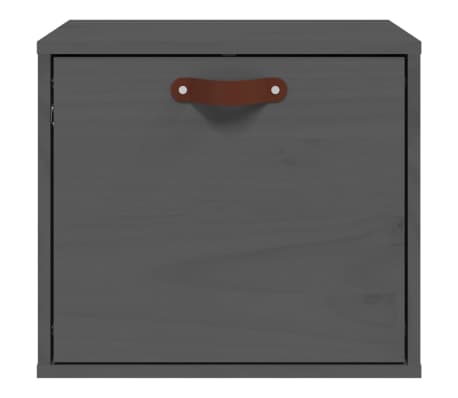 vidaXL Wall Cabinet Grey 40x30x35 cm Solid Wood Pine