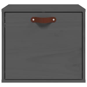 vidaXL Wall Cabinet Grey 40x30x35 cm Solid Wood Pine