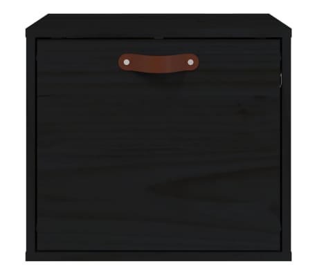 vidaXL Armoire murale Noir 40x30x35 cm Bois de pin massif