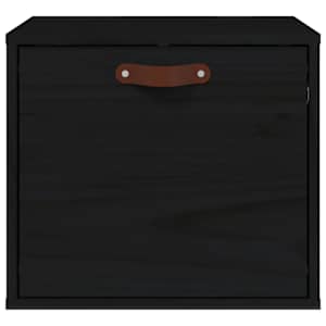 vidaXL Armoire murale Noir 40x30x35 cm Bois de pin massif