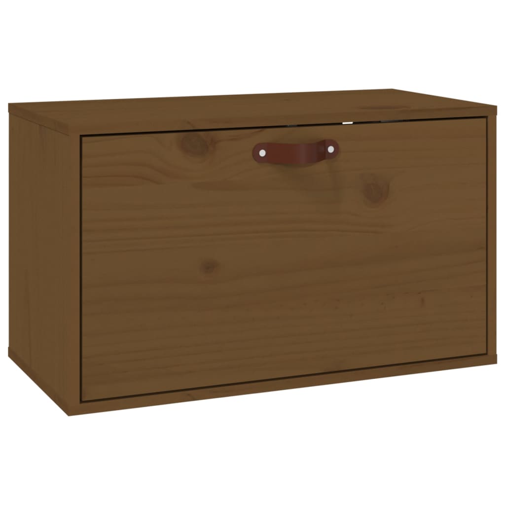 vidaXL Nástěnná skříňka medově hnědá 60x30x35 cm masivní borové dřevo