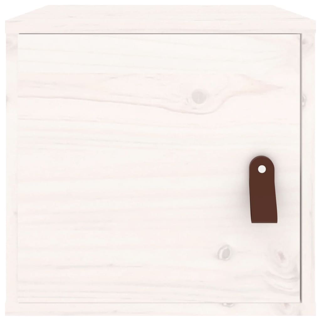 vidaXL Armario de pared de madera maciza de pino blanco 31,5x30x30 cm