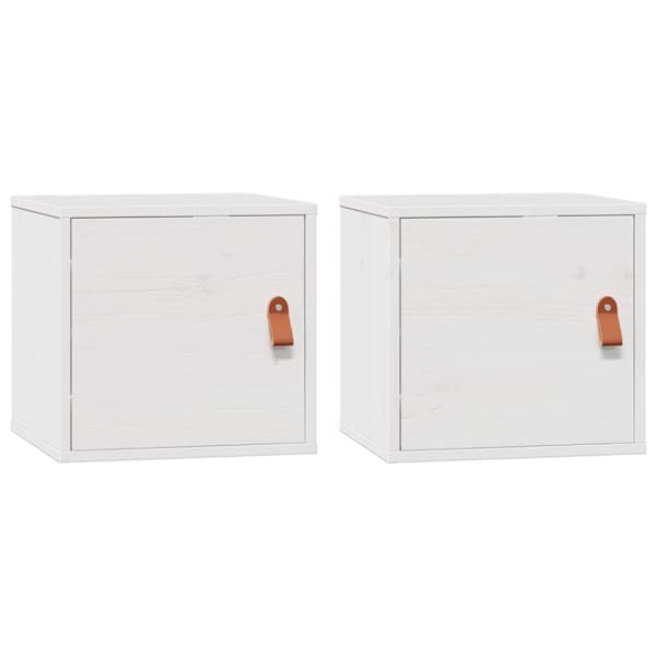 vidaXL seinakapid 2 tk, valge, 31,5 x 30 x 30 cm, m&auml;nnipuit