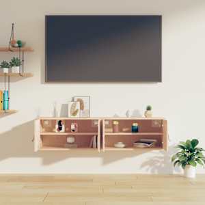 Nástěnné skříňky 2 ks 60 x 30 x 30 cm masivní borovice - obrázek 9