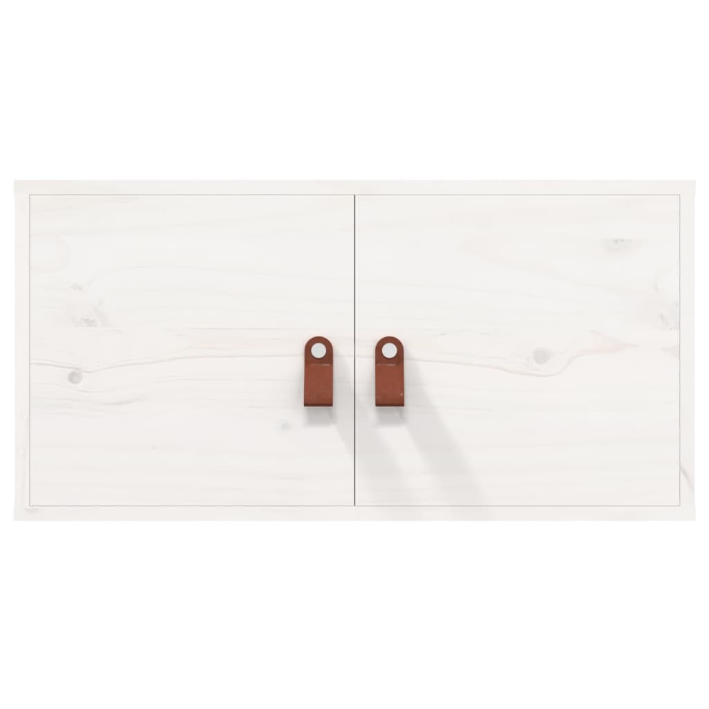 vidaXL Wandkast 60x30x30 cm massief grenenhout wit afbeelding