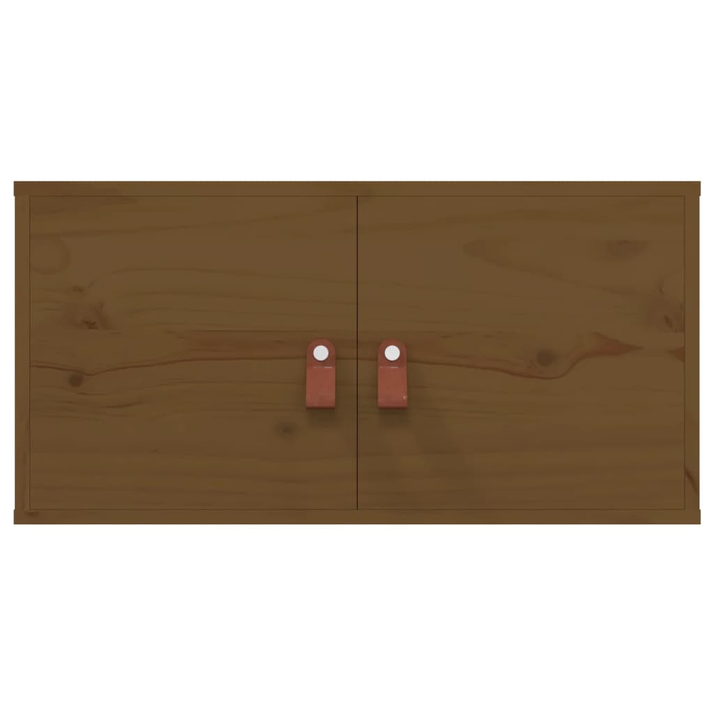 vidaXL Wandkast 60x30x30 cm massief grenenhout honingbruin afbeelding