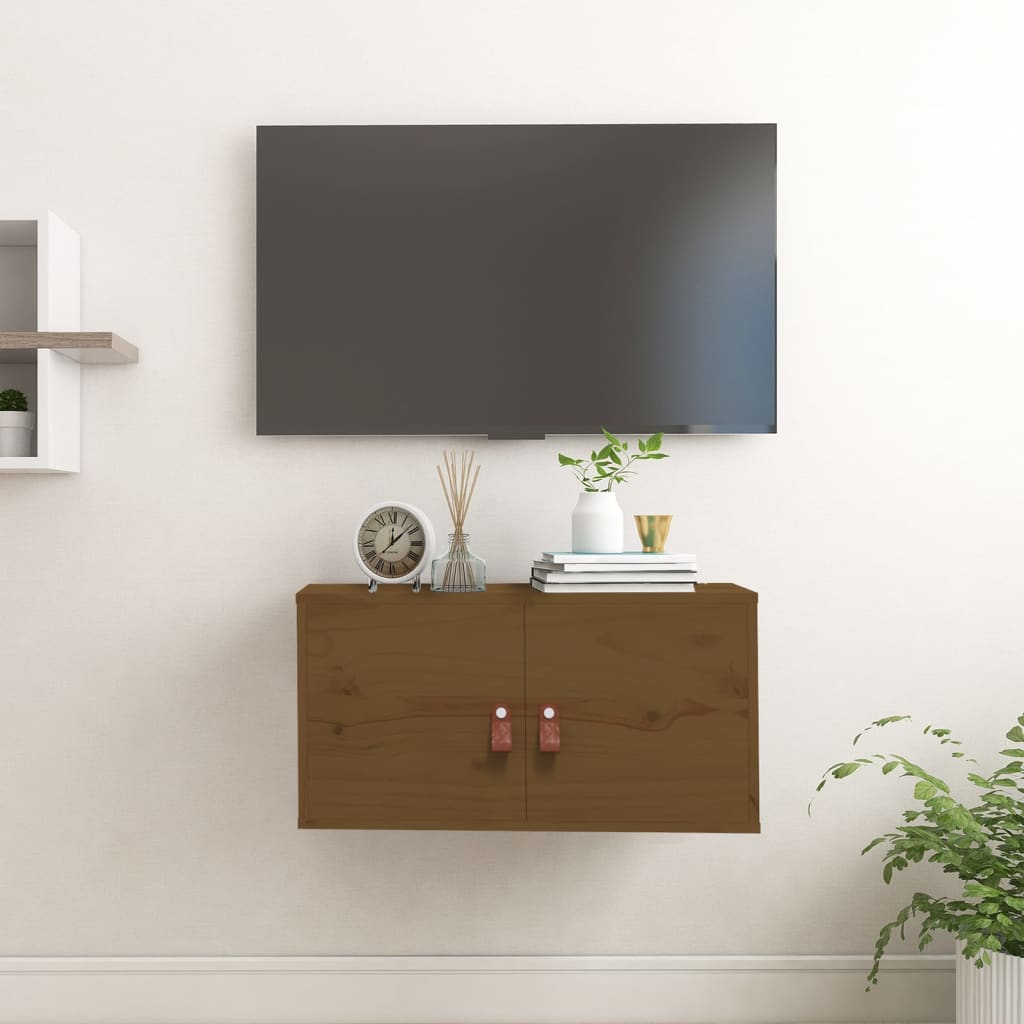 vidaXL Wandschrank Honigbraun 60x30x30 cm Massivholz Kiefer