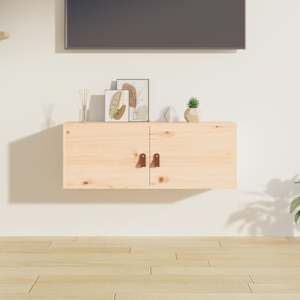 Nástěnná skříňka 80 x 30 x 30 cm masivní borové dřevo - obrázek 1
