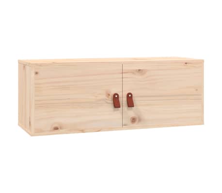 vidaXL Wandkasten 2 st 80x30x30 cm massief grenenhout