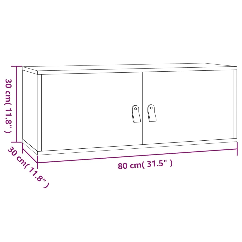 2 db mézbarna tömör fenyőfa faliszekrény 80 x 30 x 30 cm