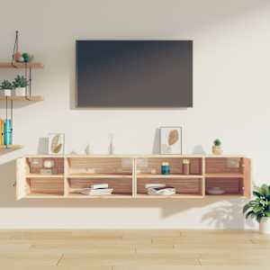 Nástěnné skříňky 2 ks 80 x 30 x 30 cm masivní borové dřevo - obrázek 3