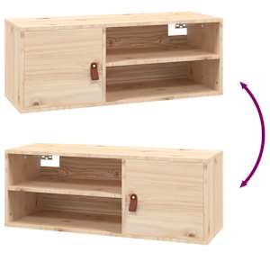 Nástěnné skříňky 2 ks 80 x 30 x 30 cm masivní borové dřevo - obrázek 10