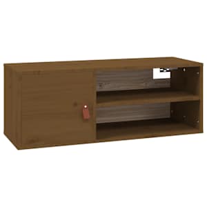 Nástěnná skříňka medově hnědá 80x30x30 cm masivní borové dřevo - obrázek 2