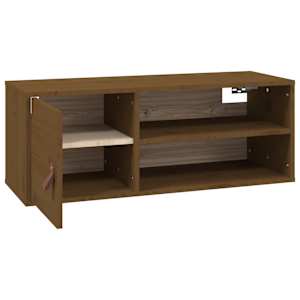 Nástěnná skříňka medově hnědá 80x30x30 cm masivní borové dřevo - obrázek 7