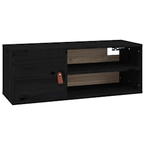 vidaXL seinakapp, must, 80 x 30 x 30 cm, m&auml;nnipuit