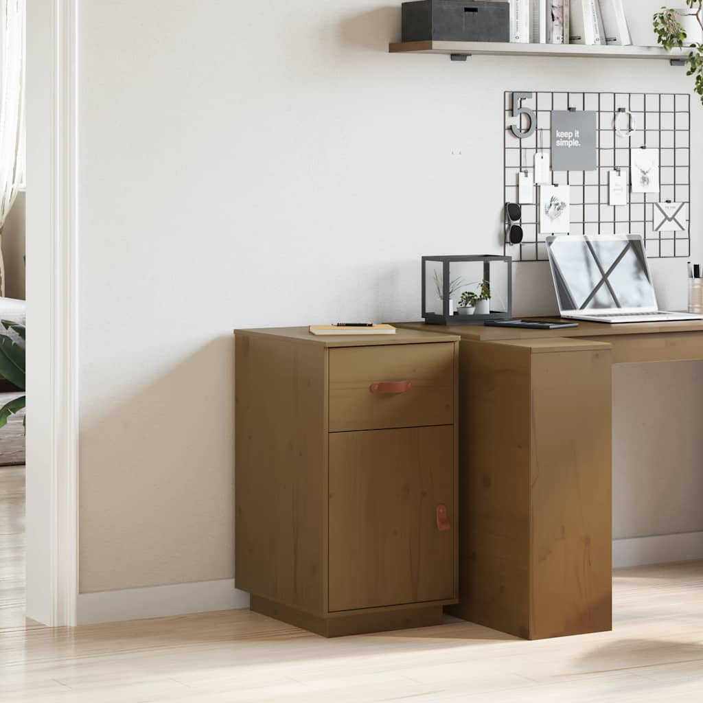 Armoire de bureau Marron miel 40x50x75 cm Bois massif de pin