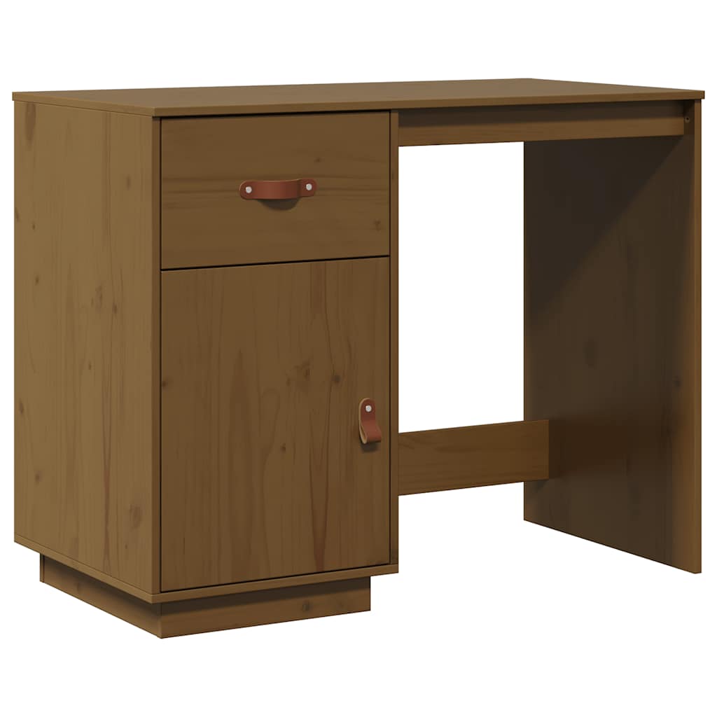 vidaXL Psací stůl medově hnědý 95 x 50 x 75 cm masivní borové dřevo