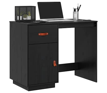 vidaXL Ty&ouml;p&ouml;yt&auml; musta 95x50x75 cm t&auml;ysi m&auml;nty