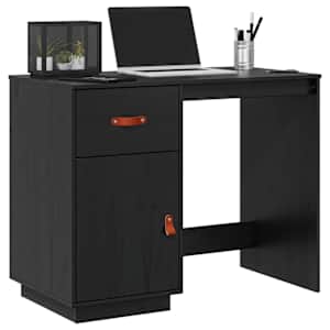 vidaXL Ty&ouml;p&ouml;yt&auml; musta 95x50x75 cm t&auml;ysi m&auml;nty