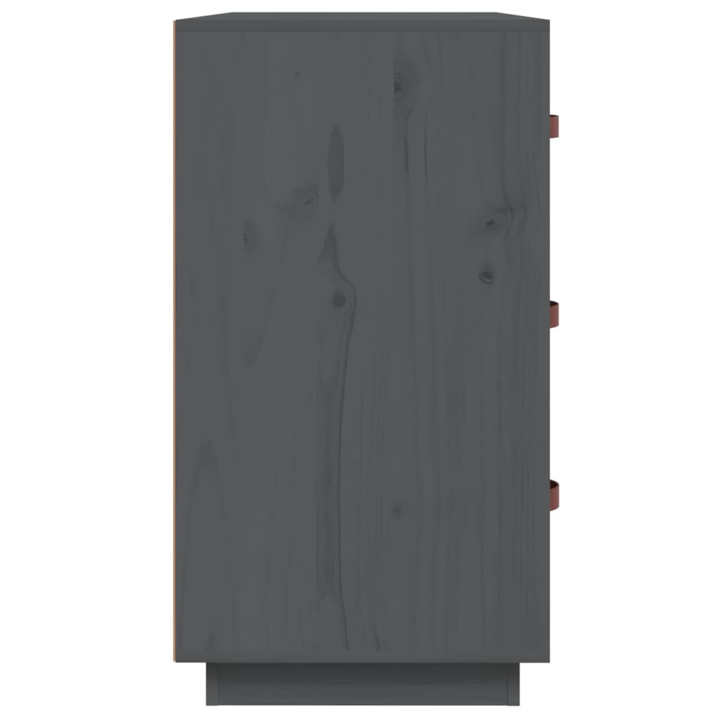 Šoninė spintelė, pilka, 80x40x75cm, pušies medienos masyvas | Stepinfit