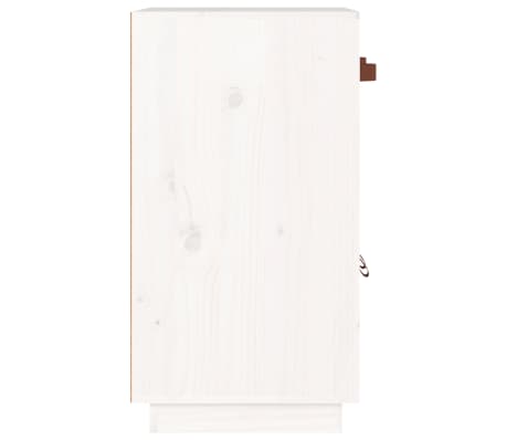 vidaXL Dressoir 111x34x60 cm massief grenenhout wit, opbergkast, wandkast, opbergmeubel, kast, opslagkast, houten dressoir, bijzetkast, organiser