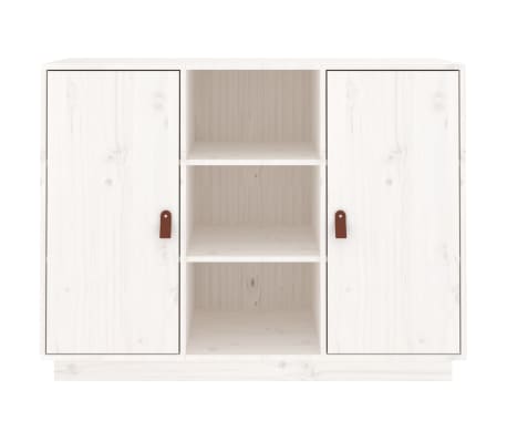 vidaXL Dressoir 100x40x75 cm massief grenenhout wit