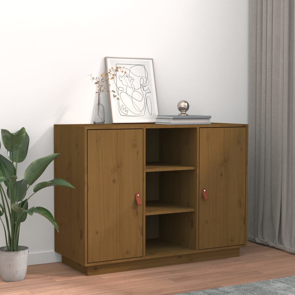 vidaXL Servantă, maro miere, 100x40x75 cm, lemn masiv de pin