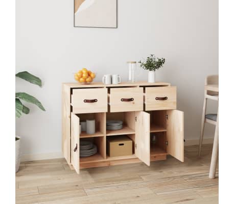 vidaXL Skjenk 100x40x75 cm heltre furu