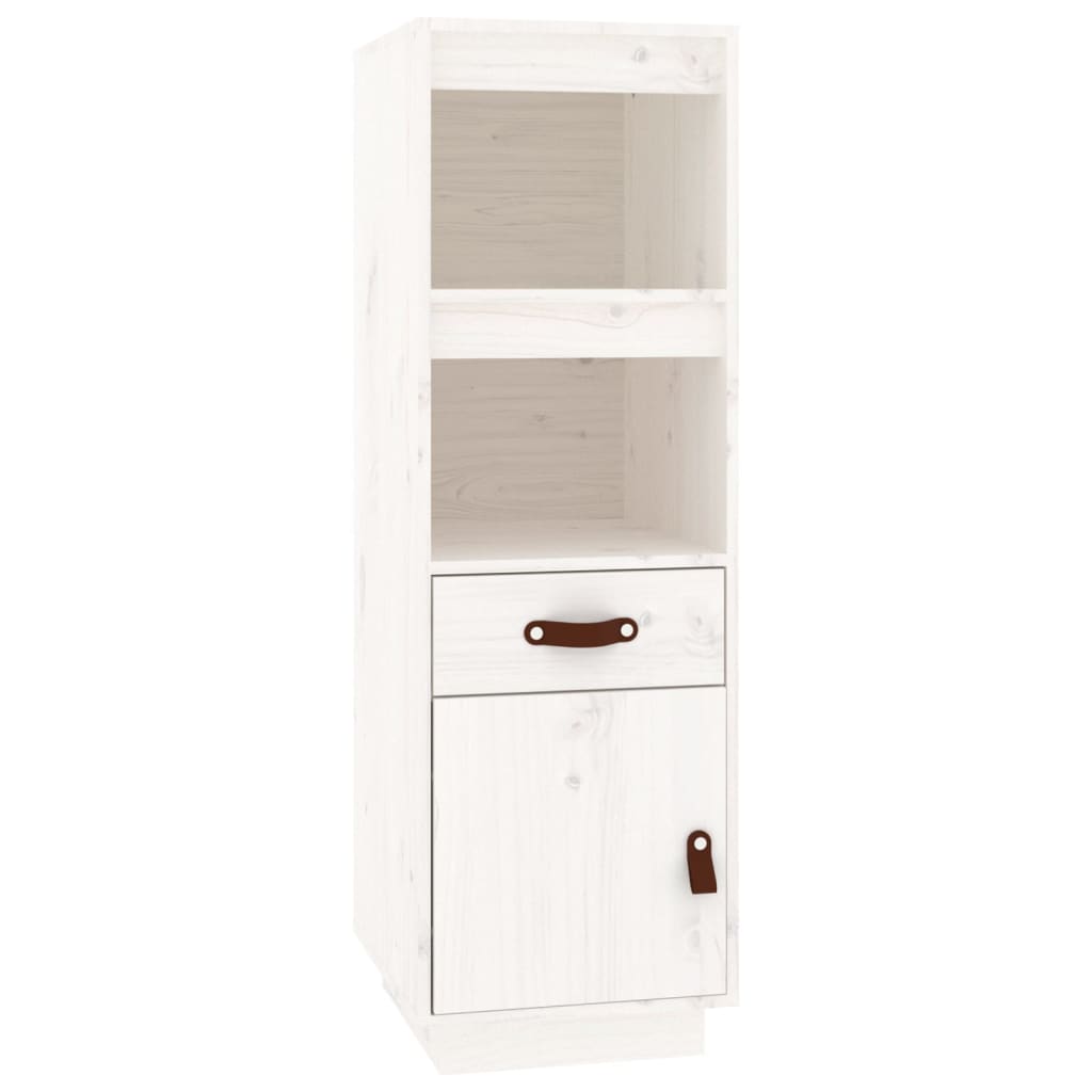 vidaXL Skříň highboard bílá 34x40x108,5 cm masivní borové dřevo