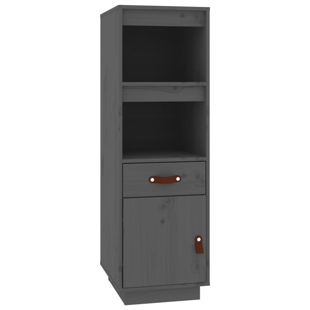 vidaXL Skříň highboard šedá 34x40x108,5 cm masivní borové dřevo