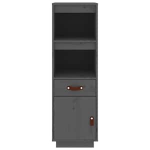 Skříň highboard šedá 34x40x108,5 cm masivní borové dřevo - obrázek 5