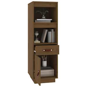 Skříň highboard medově hnědá 34x40x108,5 cm masivní borovice - obrázek 4