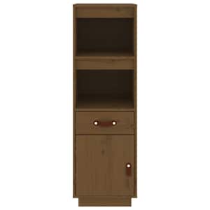 Skříň highboard medově hnědá 34x40x108,5 cm masivní borovice - obrázek 5