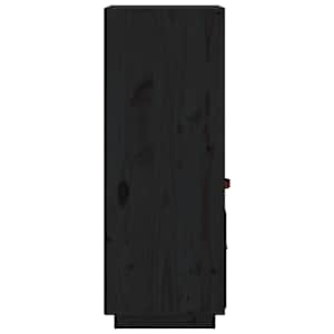 Skříň highboard černá 34x40x108,5 cm masivní borové dřevo - obrázek 7