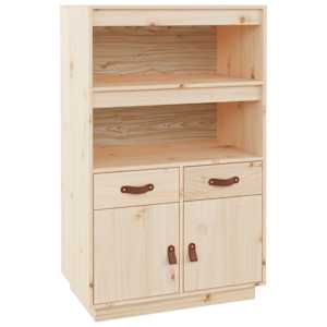 Skříň highboard 67 x 40 x 108,5 cm masivní borové dřevo - obrázek 2