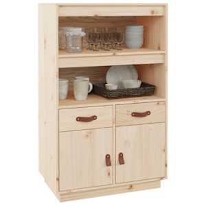Skříň highboard 67 x 40 x 108,5 cm masivní borové dřevo - obrázek 4