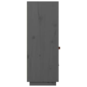 Skříň highboard šedá 67 x 40 x 108,5 cm masivní borové dřevo - obrázek 8