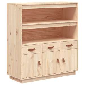 Skříň highboard 100x40x108,5 cm masivní borové dřevo - obrázek 2