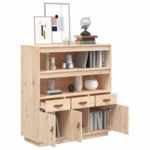 Skříň highboard 100x40x108,5 cm masivní borové dřevo - obrázek 5