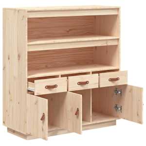 Skříň highboard 100x40x108,5 cm masivní borové dřevo - obrázek 7