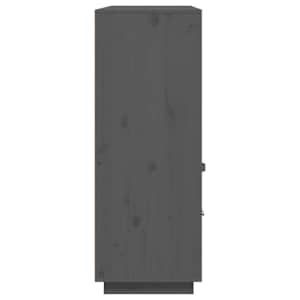 Skříň highboard šedá 100x40x108,5 cm masivní borové dřevo - obrázek 8